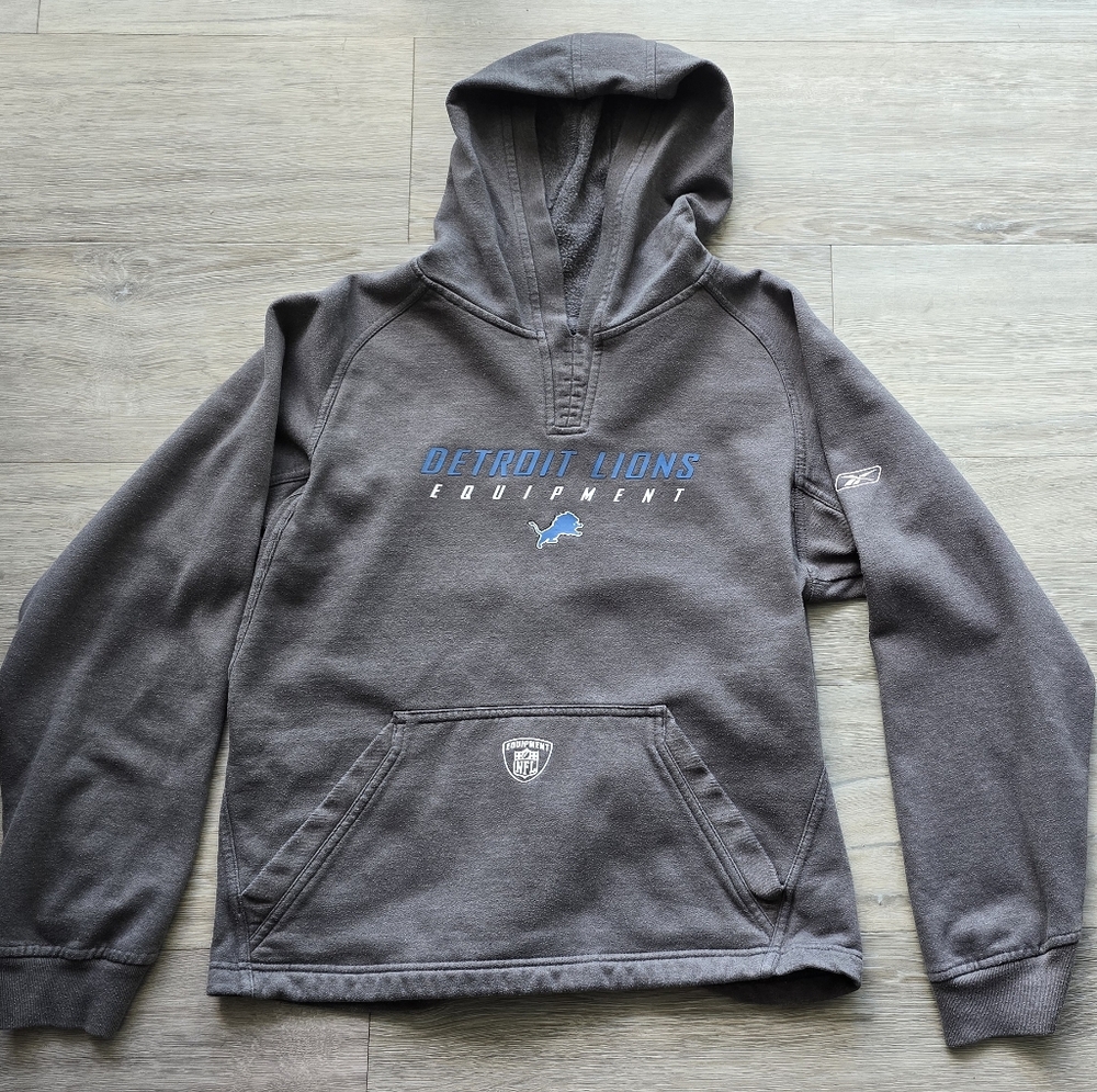 Detroit Lions Football Hoodie - Charcoal Gray - Women's Small/ Youth Large 14-16
